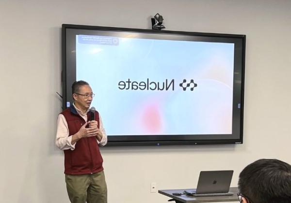Dr. Howard Xu speaking at Nucleate event